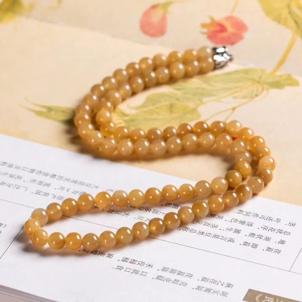 Hetian jade sugar jade necklace bracelet set-123