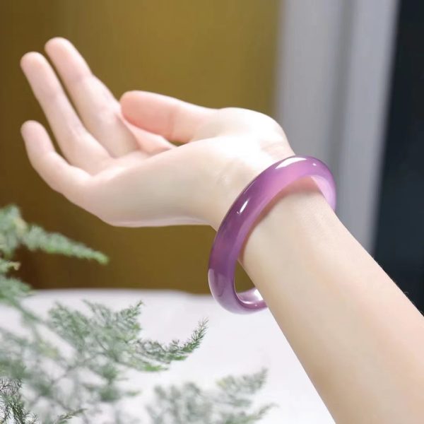 Violet-violet agate bracelet-226 - Image 4