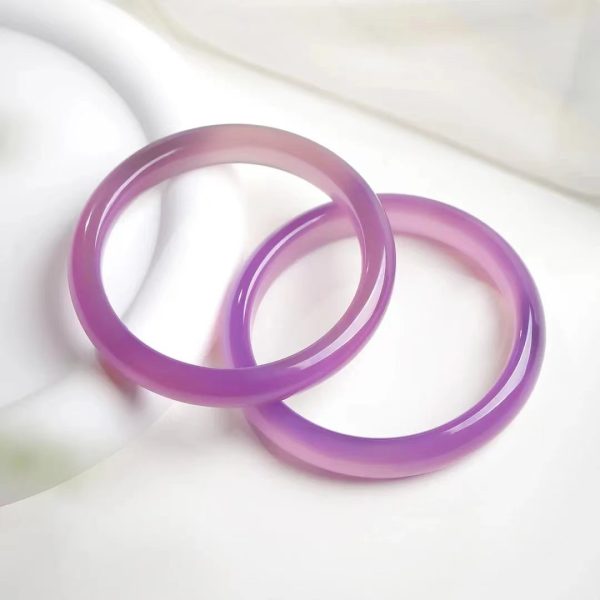 Violet-violet agate bracelet-226 - Image 3