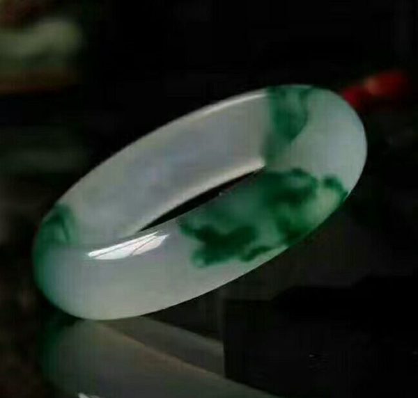 Fusion Natural Jade Bangle Bracelet - Image 5